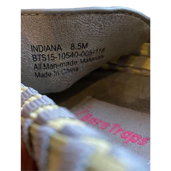 Bare traps, Indiana woven slip on yellow and gray shoes, size 8 1/2 - Picture 6 of 7